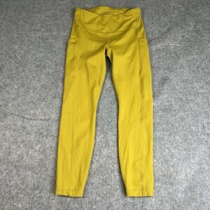 Athleta Ultimate Stash Pocket Tight Womens Small Yellow Athleisure